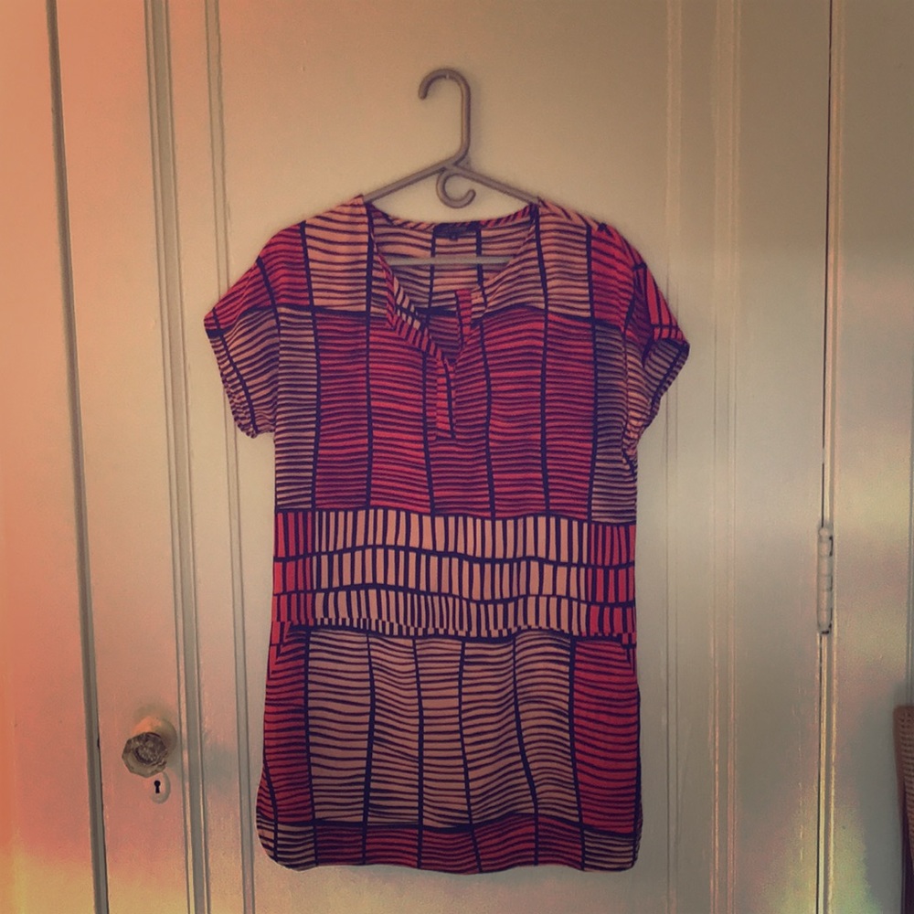 Multicolor striped/ tribal pattern summer dress